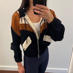 Veronica beard cropped track suit jacket